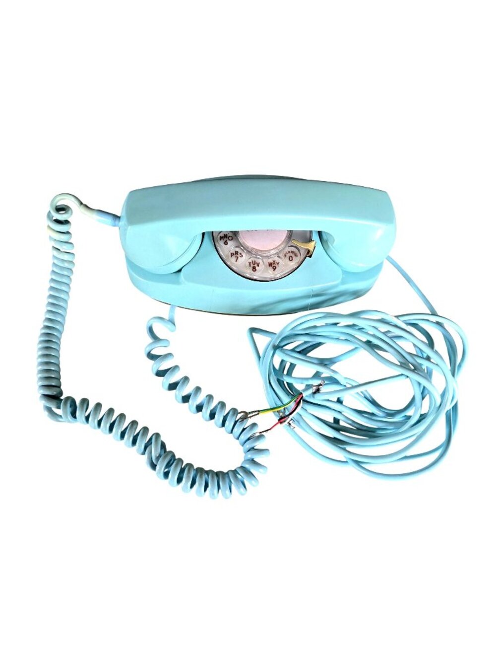Western Electric Princess 702B Rotary Dial Phone Aqua Blue Vintage 1974 Bell